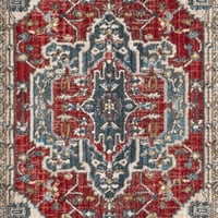 Vintage perzijski tepih ili šetnica s cvjetnim obrubom Lennarta Safaviera