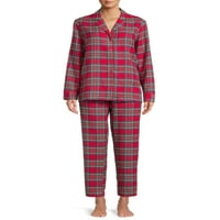 Vrijeme praznika podudaranje obiteljskih crvenih flanela pidžama set