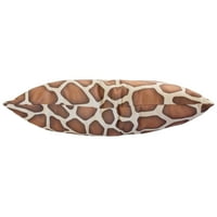 Jastuk za bacanje s printom žirafe, prirodan