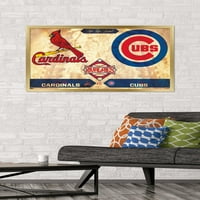 Rivalstva - St. Louis Cardinals vs Chicago Cubs Wall Poster, 22.375 34 uokviren