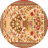 Tradicionalne prostirke za sobe s okruglim životinjama narančaste boje, promjera 7 inča