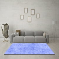 Moderni pravokutni tepisi u apstraktnoj plavoj boji za unutarnje prostore, 3' 5'