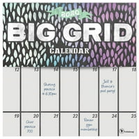 Mat zidni kalendar za planiranje dizajna velike mrežaste krede
