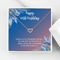 Anavia Happy 50. Birthday Pokloni od modne ogrlice od nehrđajućeg čelika za rođendan Poklon za nju, rođendanski poklon za baku- [Silver