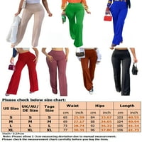Ženske hlače u donjem dijelu, široke duge hlače, obične hlače, Ležerne Radne hlače u plavoj boji u donjem dijelu