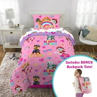 Patrol Kids Pink Twin Bed-in-A-Bag set s bonus tote, ružičastom, nickelodeon