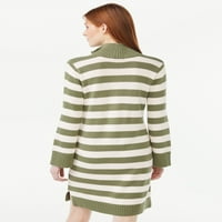 Besplatni montažni ženski visoki vrat Pola zatvarača džemper mini haljina
