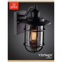 1-lagana Vintage Zidna svjetiljka od prirodnog ebanovine