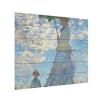 Zaštitni znak likovne umjetnosti žena s kišobranom, 1875 drvena zidna slika Claudea Moneta