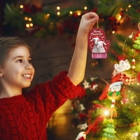 Božićna drvca s dvostrukim privjescima ukrasi za pse i poklone akrilni ukrasi za božićni stol vijenci viseći stakleni okviri za vitraje