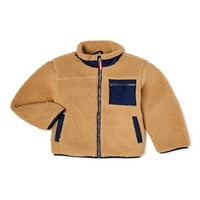 Wonder Nation Boys Fau Sherpa puna zip jakna, veličine 4- & Husky
