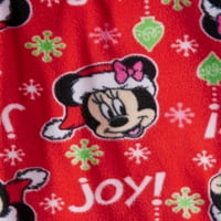 Minnie Mouse Girls 'Poly 2-komadića božićna pidžama set za spavanje