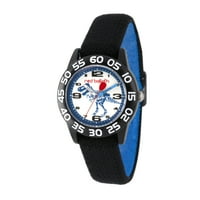 Crni plastični sat za dječake, reverzibilni crno-plavi elastični najlonski remen, 9000110