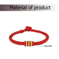 Modna ručno izrađena Narukvica od crvenog užeta s pletenim privjescima za ljubavne parove