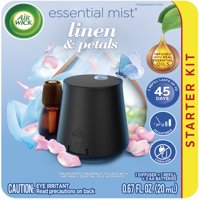 Air Wick Essential Mist Starter Kit, posteljina i latice, osvježivač zraka, esencijalna ulja