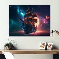 Jedinstveni brod krstarenje u galaksiju I platna zidna umjetnost