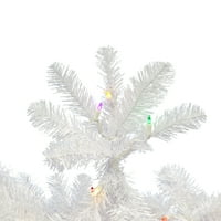 Umjetno božićno drvce s pozadinskim osvjetljenjem 6,5' 32 He-He, bijelo, raznobojno vijenac