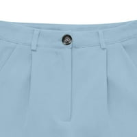 Ženske kratke hlače jednobojne polukombinezone kombinezon Modne pidžama kratke hlače Ženske baršunaste hlače Plava
