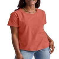 Ženska majica sa zaobljenim dnom u donjem dijelu, troslojna Majica labavog kroja