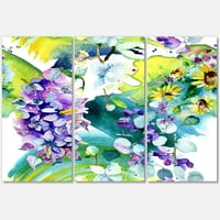 Buket suncokreta i divljeg cvijeća slika na platnu umjetnički tisak