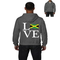 Uobičajeno je dosadno-muška majica, pulover s patentnim zatvaračem, do veličine 5 inča za muškarce - Jamajka