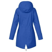 Ženska lagana kišna jakna kišni kaput na otvorenom s kapuljačom lagani kaputi plus veličine s džepovima