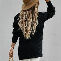 Puloveri za žene na rasprodaji Plus size modne ženske cipele jednobojna majica dugih rukava s okruglim vratom džemper gornji dio