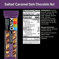 Slane karamele i orašasti plodovi bez glutena u tamnoj čokoladi, 1 oz, količina