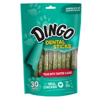 Dingo stomatološki štapići napravljeni od pravih poslastica s pilećim psima, pakiranje