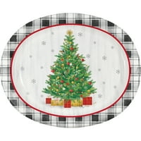 Kreativna transformacija svečanog božićnog drvca broj ovalnih papirnatih ploča 12 10