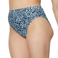 JS Jessica Simpson Womens Groovy Leopard s visokim strukom dna kupaćih kostima