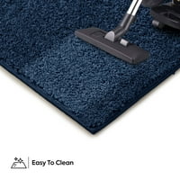 Jednobojni ovalni tepih u 2 ' 44 ' tamnoplavoj boji izrađen u SAD-u