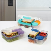 Plastični spremnik za ručak i hranu iz kolekcije, 5 šalica, s više odjeljaka, boja varira, ne sadrži ništa