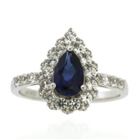 Jay Heart dizajnira Sterling Silver stvorio Sapphire i stvorio bijeli safirni prsten