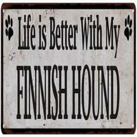 Život je postao bolji s mojim finskim GONIČEM, rustikalnim natpisom Za kućne ljubimce 106180060181