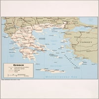 Galerijski plakat 24, M. 36, CIA-ina Karta Grčke, 1984