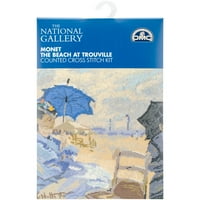Komplet za šivanje križem plaža u Trouvilleu Claudea Moneta - količina 12,5 910,5