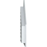 Ekena Millwork 20 W 34 H HOLL vrhunac gornjeg lijevog tona: Funkcionalan, PVC Gable Bent W 1 4 Flat Trim okvir