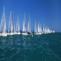 Panoramske slike utrke jedrilice od 974020 u oceanu ki-Zapad, Florida, SAD ispis plakata od 12