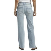 Silver Jeans Co. Ženske traperice za noge srednjeg uzdizanja, veličine struka 24-34