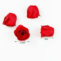 Poklon kutija za sapun s romantičnim slojevitim laticama i umjetnom mirisnom ružom