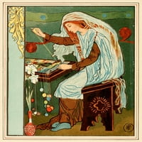 Plakat za tapiseriju dama Shalott s printom Hauarda Pilea