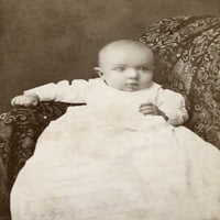 Beba, 1880. Portret Bebe. Posjetnica iz foto studija u Crone Pointu, Indiana, 1880. Ispis plakata od