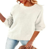 + ženski krupni pleteni pulover, preveliki džemper, široki ležerni džemper