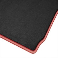 Ram Pickup Black s tepihom od tepiha s crvenim ivice podne prostirke, prilagođeni prikladni za 2010, 2011, 2012, 2013, 2014, 2015,