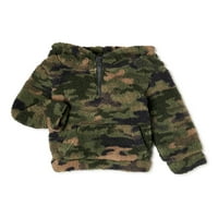 Off Campus Toddler Boy Fau Sherpa Polu-zip pulover, veličine 2T-4T