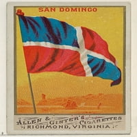San Domingo, iz serije zastave svih nacija za brendove cigareta, tiskanje plakata