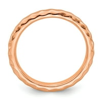 Sklopivi prsten od sterling srebra u ružičastoj boji veličine: 8; za odrasle i tinejdžere; za žene i muškarce