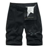 Rasprodaja muških kratkih hlača ljetni tanki sportski ravni pamučni prugasti kombinezoni u tamnoplavoj boji 38