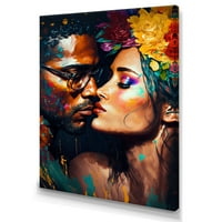 Designart Loving Par ljubljeni cvjetni dizajn VI Canvas Wall Art